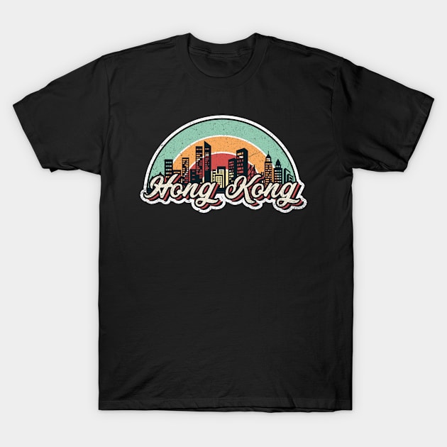 Hong Kong city retro T-Shirt by SerenityByAlex